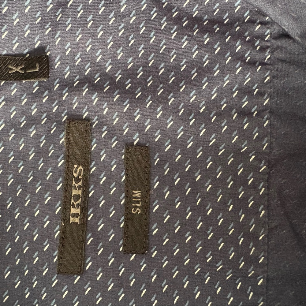 Ikks Navy Blue Casual Button Down Shirt
